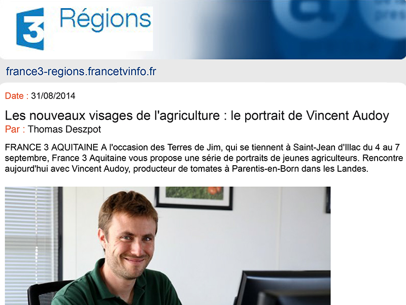 France 3 régions, août 2014