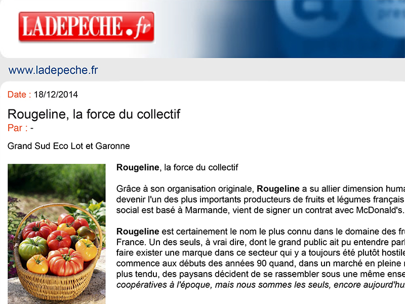 www.ladepeche.fr, décembre 2014