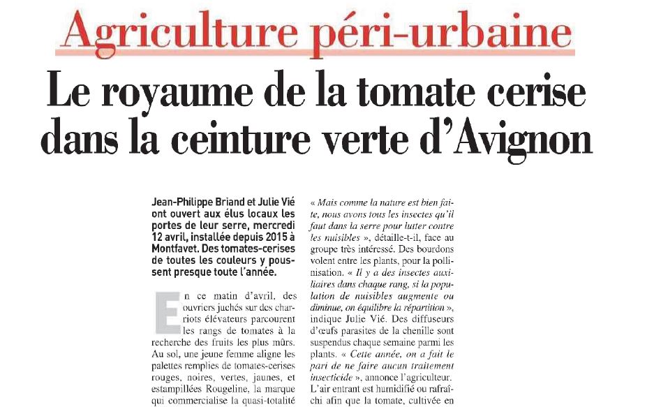 Vaucluse Agricole - 5 Mai 2017