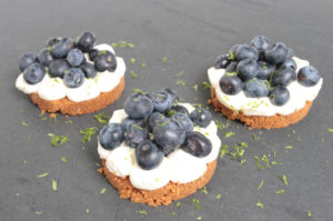 Tartelettes aux myrtilles sans cuisson