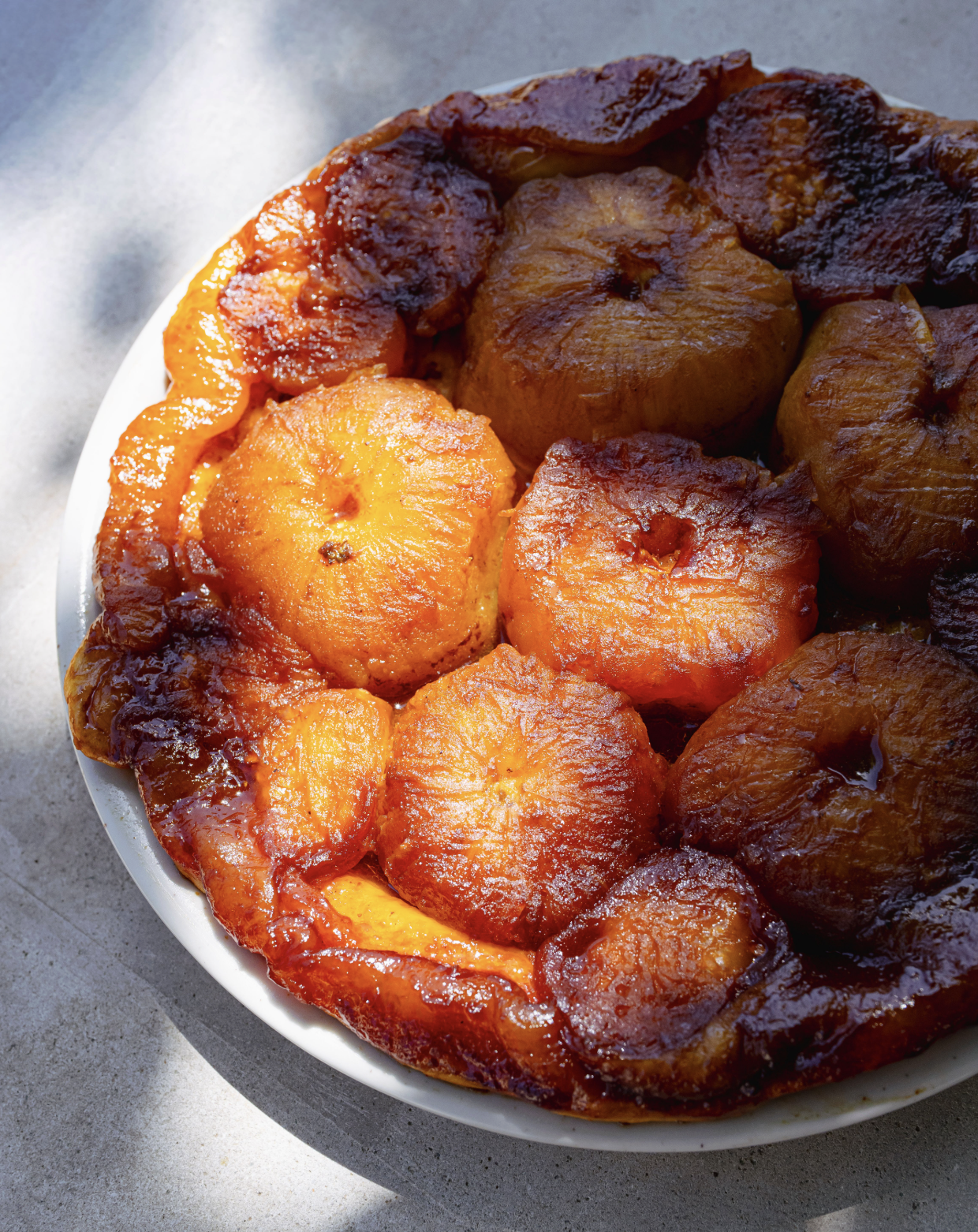 Tarte tatin de tomates côtelées jaunes